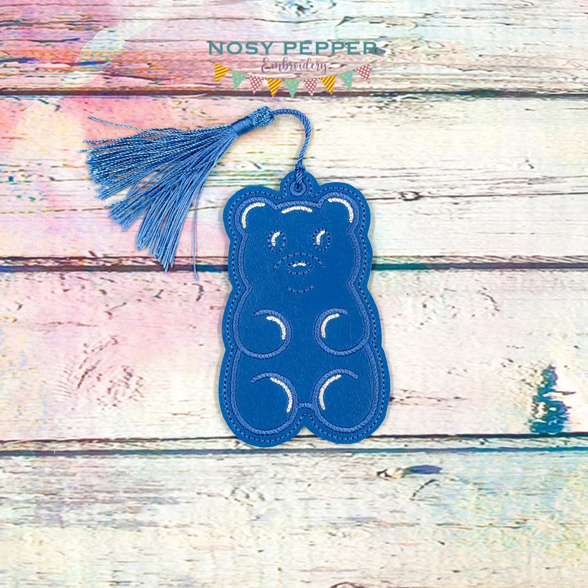 Gummy Bear bookmark/bag tag/ornament machine embroidery design DIGITAL DOWNLOAD