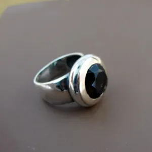 Hadar Designers Smokey Ring sz 8, 8.5 Rose Gold Sterling Silver Handmade () LAST