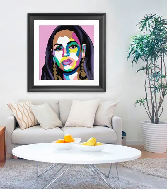 Hail the Queen - Beyonce portrait art - Limited Edition Giclee Art Prints & Wall Decor - Vakseen Art