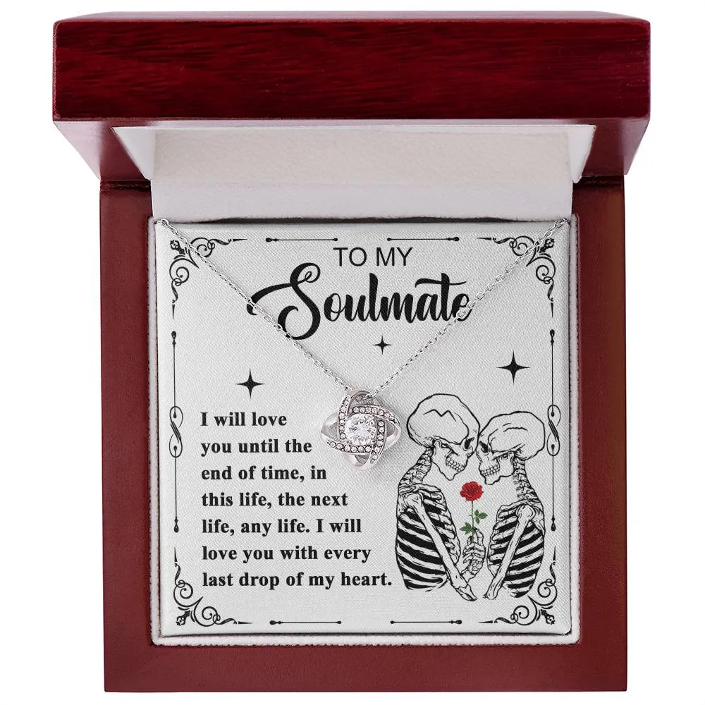 Halloween Gift - Soulmate End Of Time - Love Knot Necklace