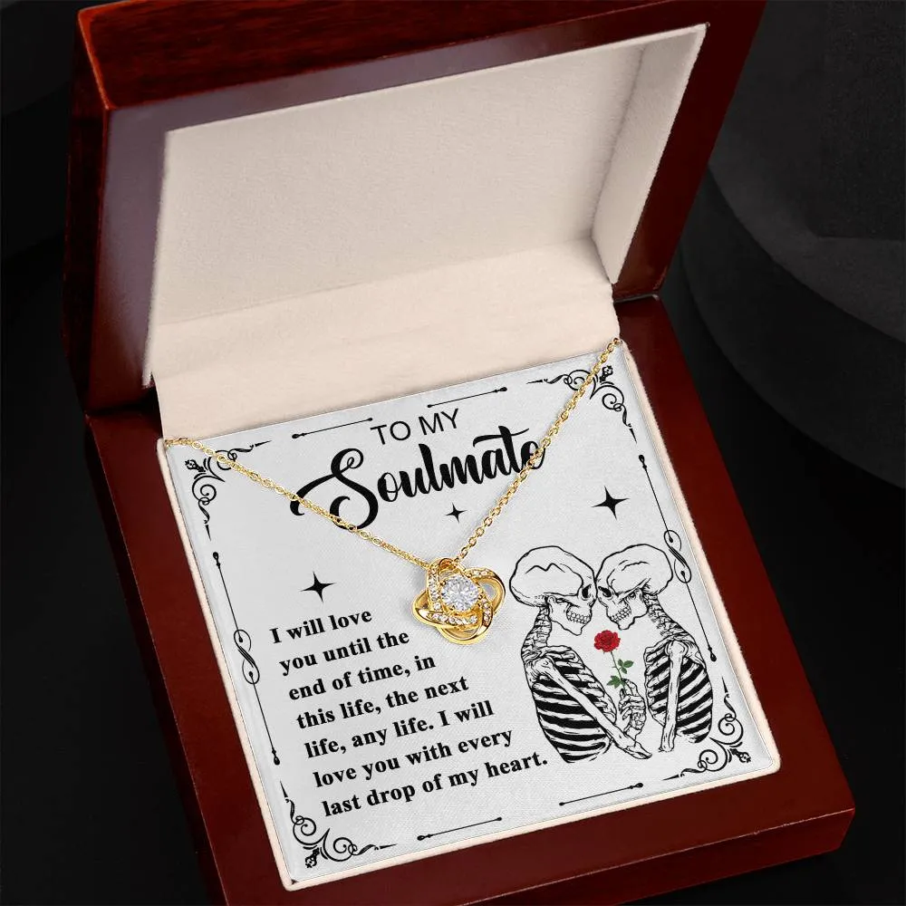 Halloween Gift - Soulmate End Of Time - Love Knot Necklace