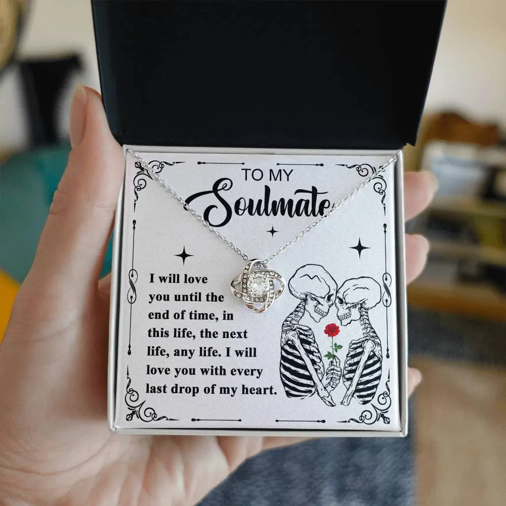 Halloween Gift - Soulmate End Of Time - Love Knot Necklace
