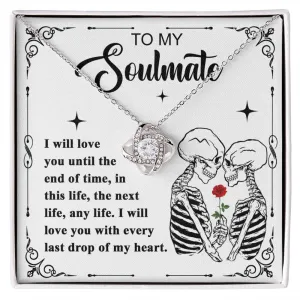 Halloween Gift - Soulmate End Of Time - Love Knot Necklace
