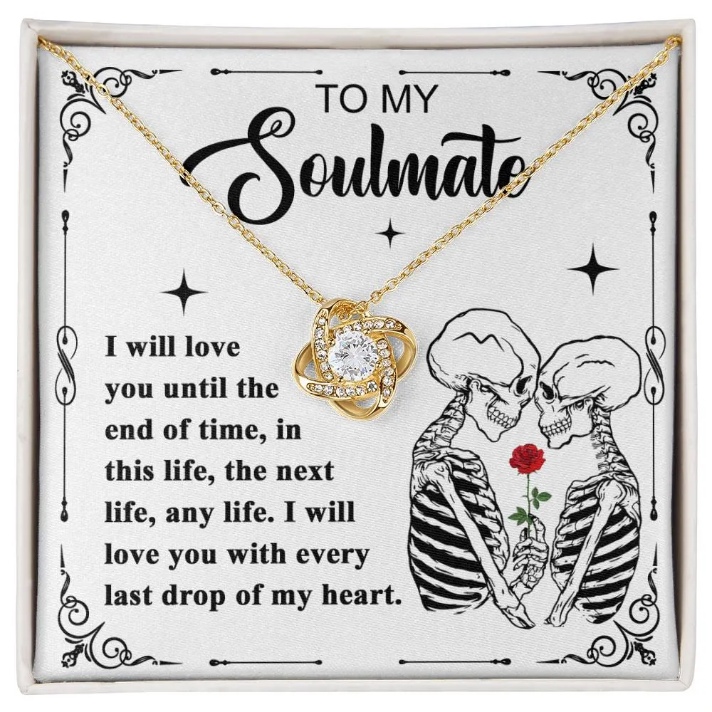 Halloween Gift - Soulmate End Of Time - Love Knot Necklace
