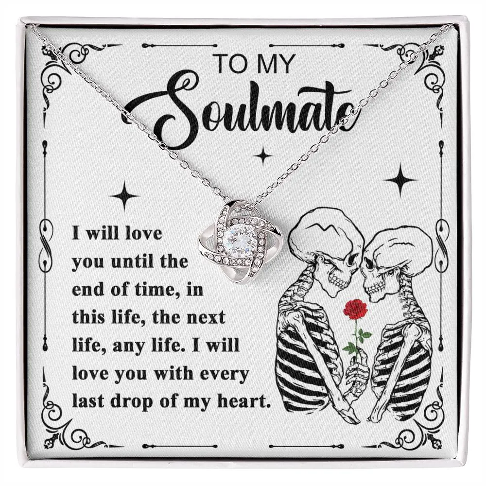 Halloween Gift - Soulmate End Of Time - Love Knot Necklace