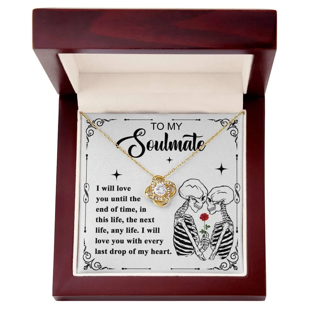 Halloween Gift - Soulmate End Of Time - Love Knot Necklace