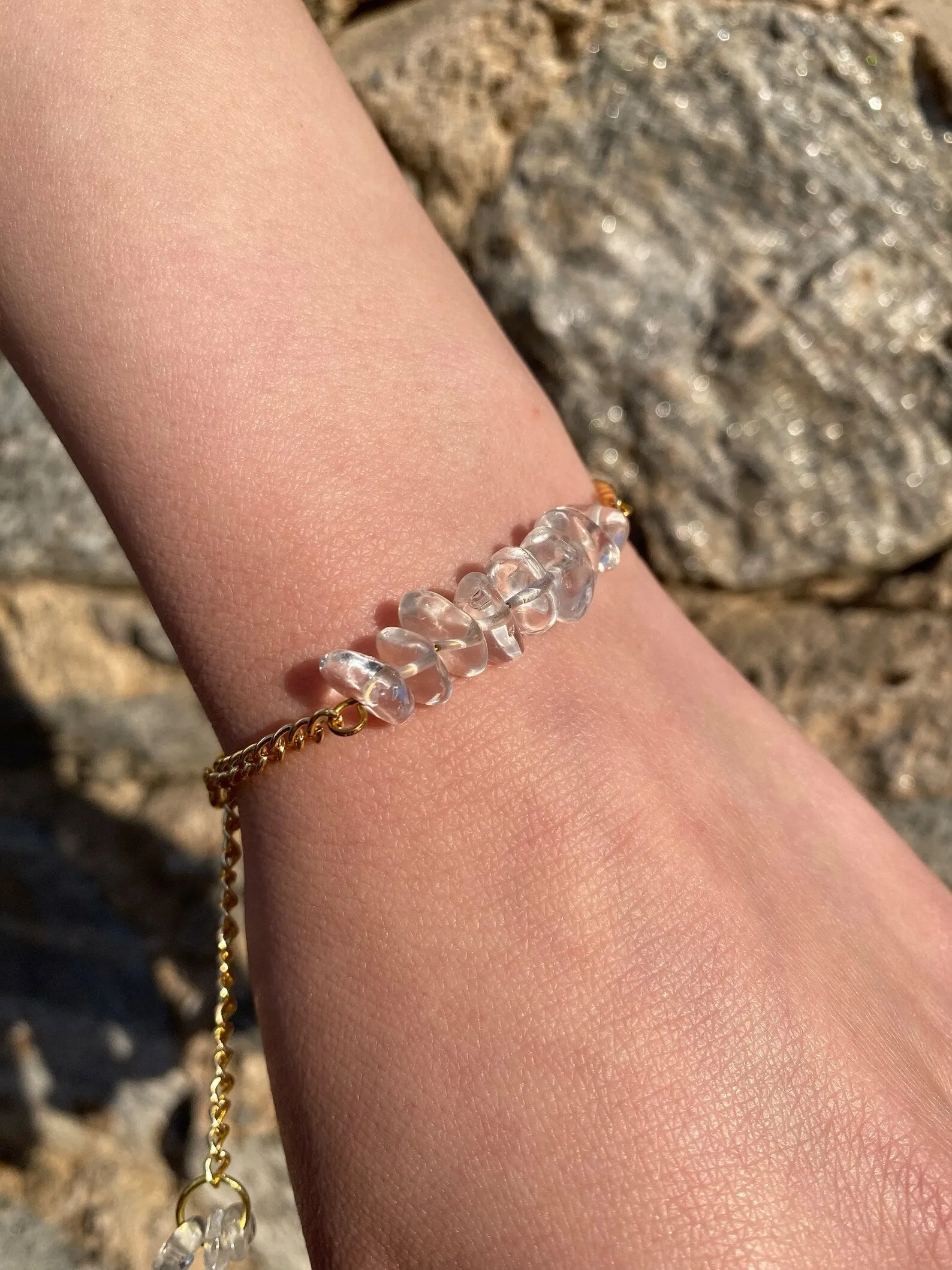Handmade Clear Quartz Bracelet