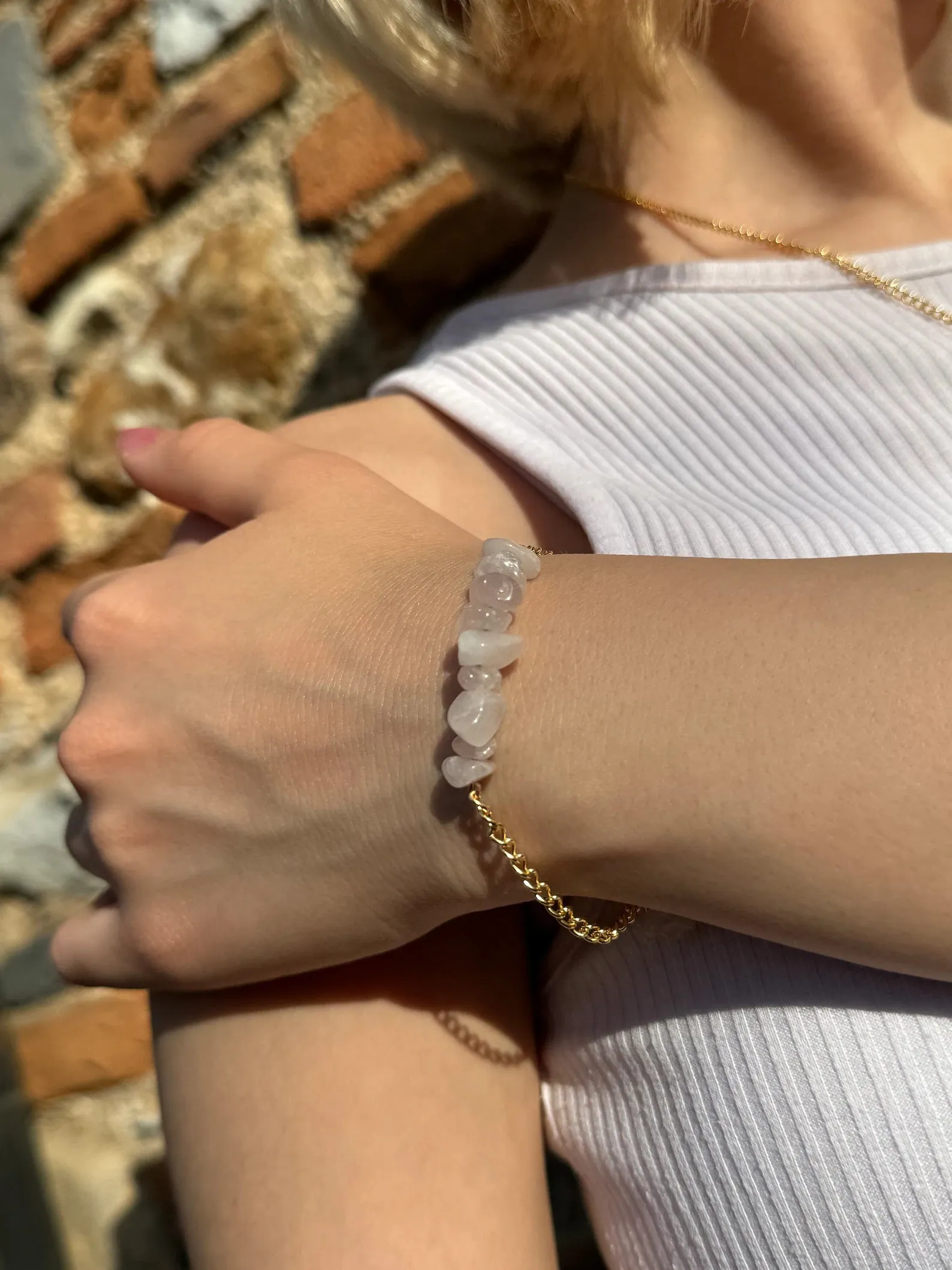 Handmade Rose Quartz Bracelet