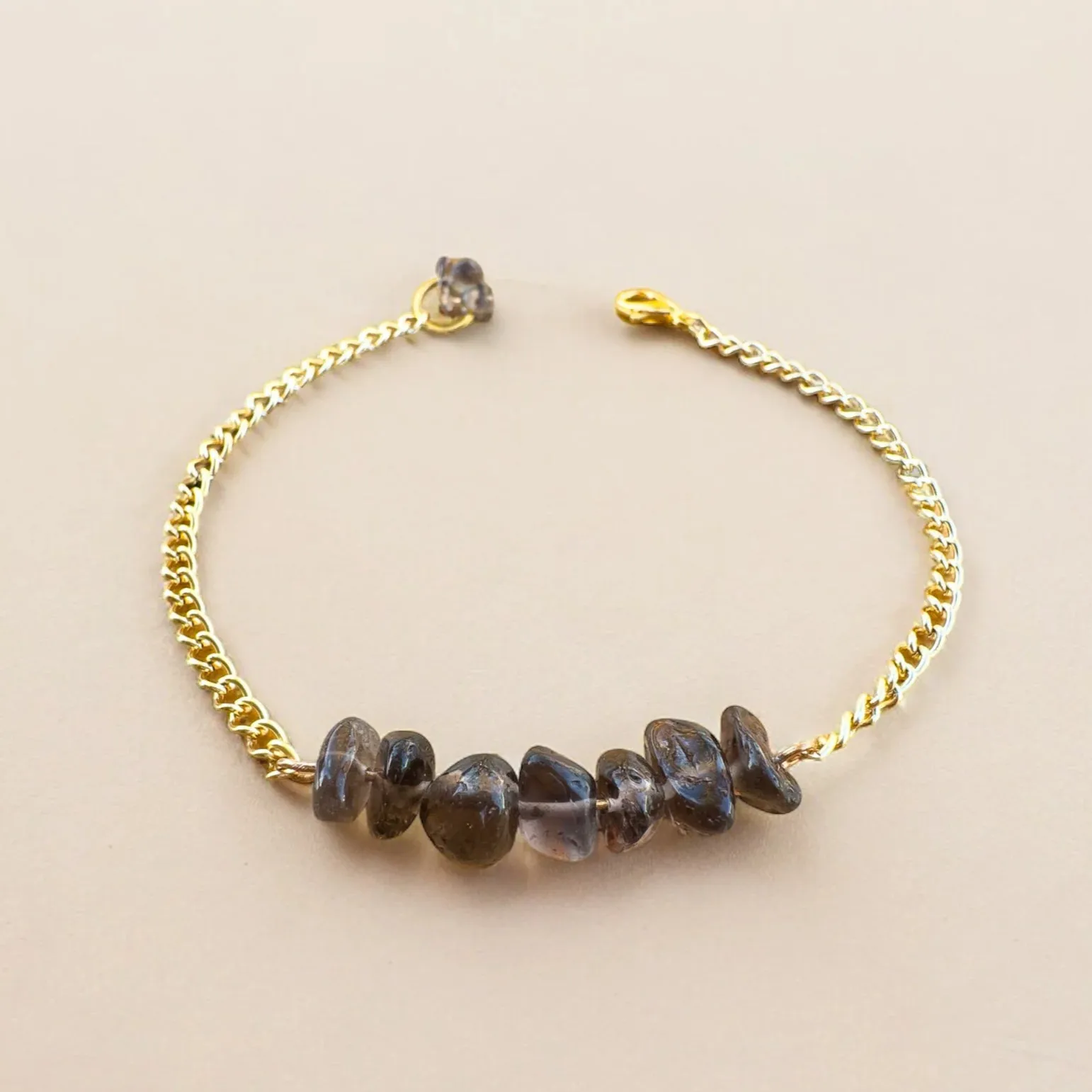 Handmade Smoky Quartz Gemstone Bracelet