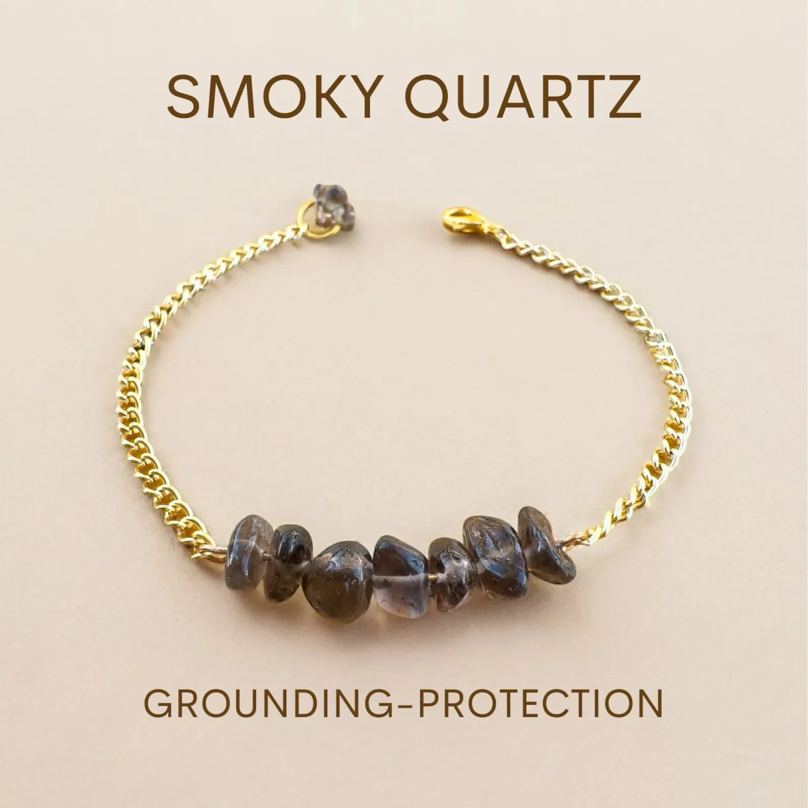 Handmade Smoky Quartz Gemstone Bracelet