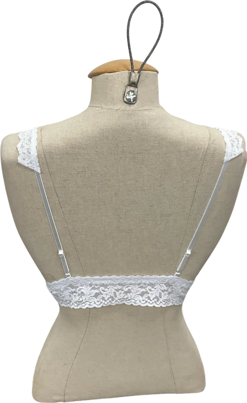 Hanky Panky White Signature Soft Lace Crossover Bralette UK S