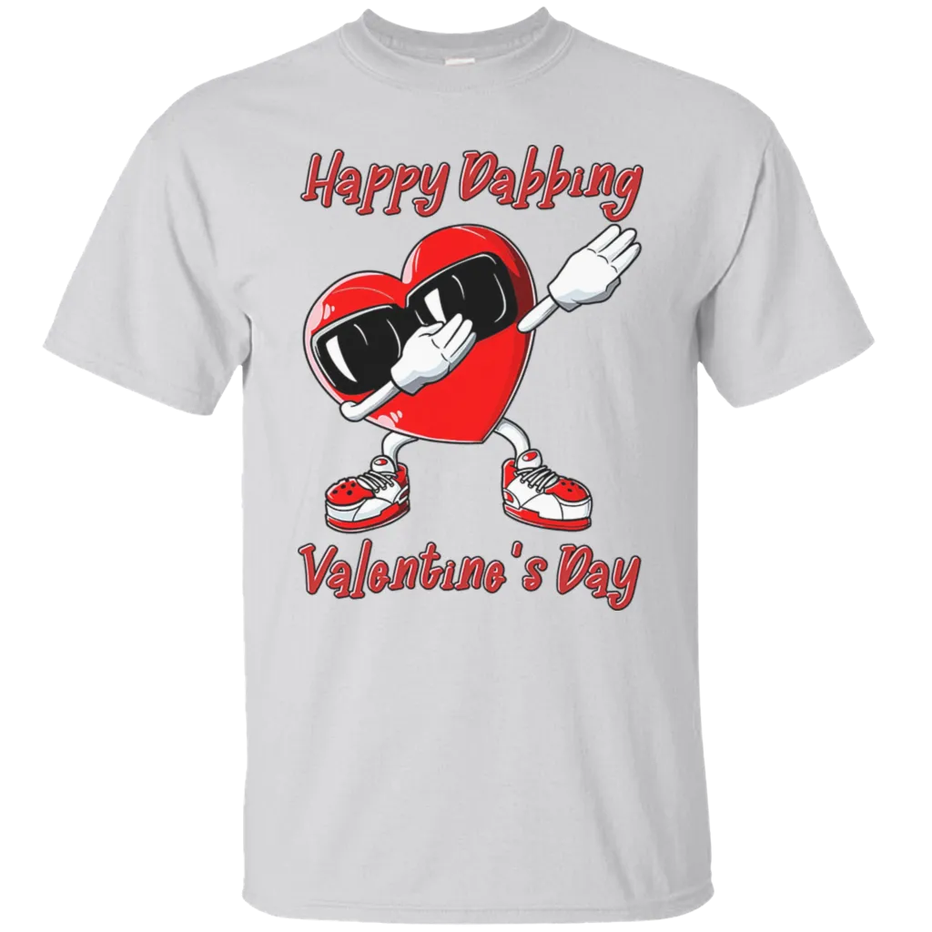 Happy Dabbing Valentine's Day Dance Love Heart Friends Girlfriend Boyfriend Wife Husband Gift Unisex T-Shirt