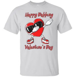 Happy Dabbing Valentine's Day Dance Love Heart Friends Girlfriend Boyfriend Wife Husband Gift Unisex T-Shirt