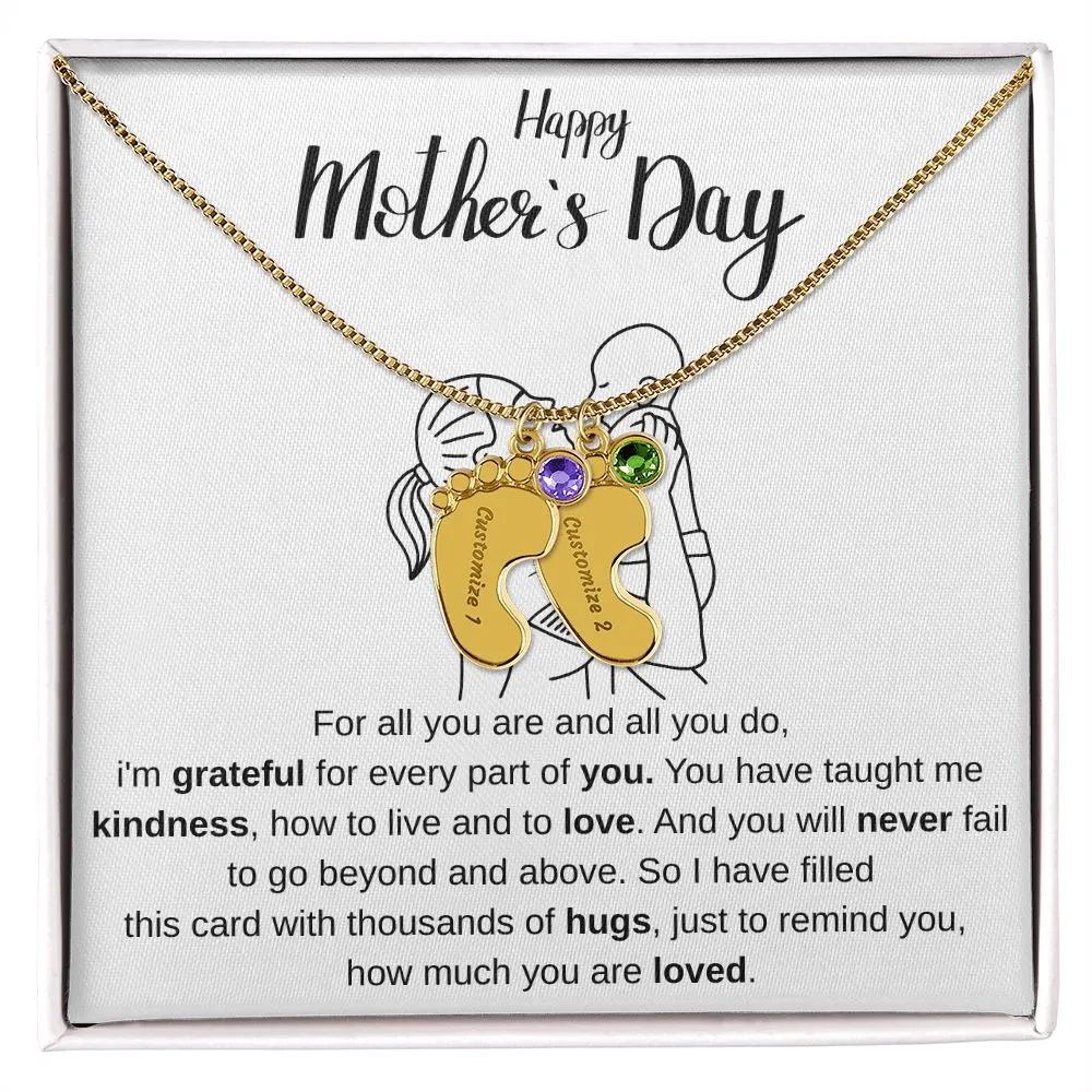 Happy Mothers Day - Personalized Baby Foot