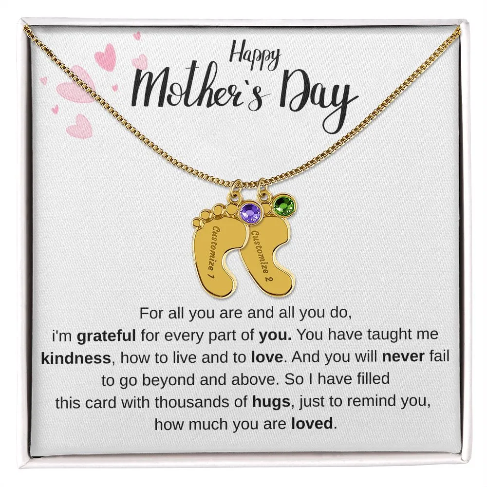 Happy Mothers Day - Personalized Baby Foot
