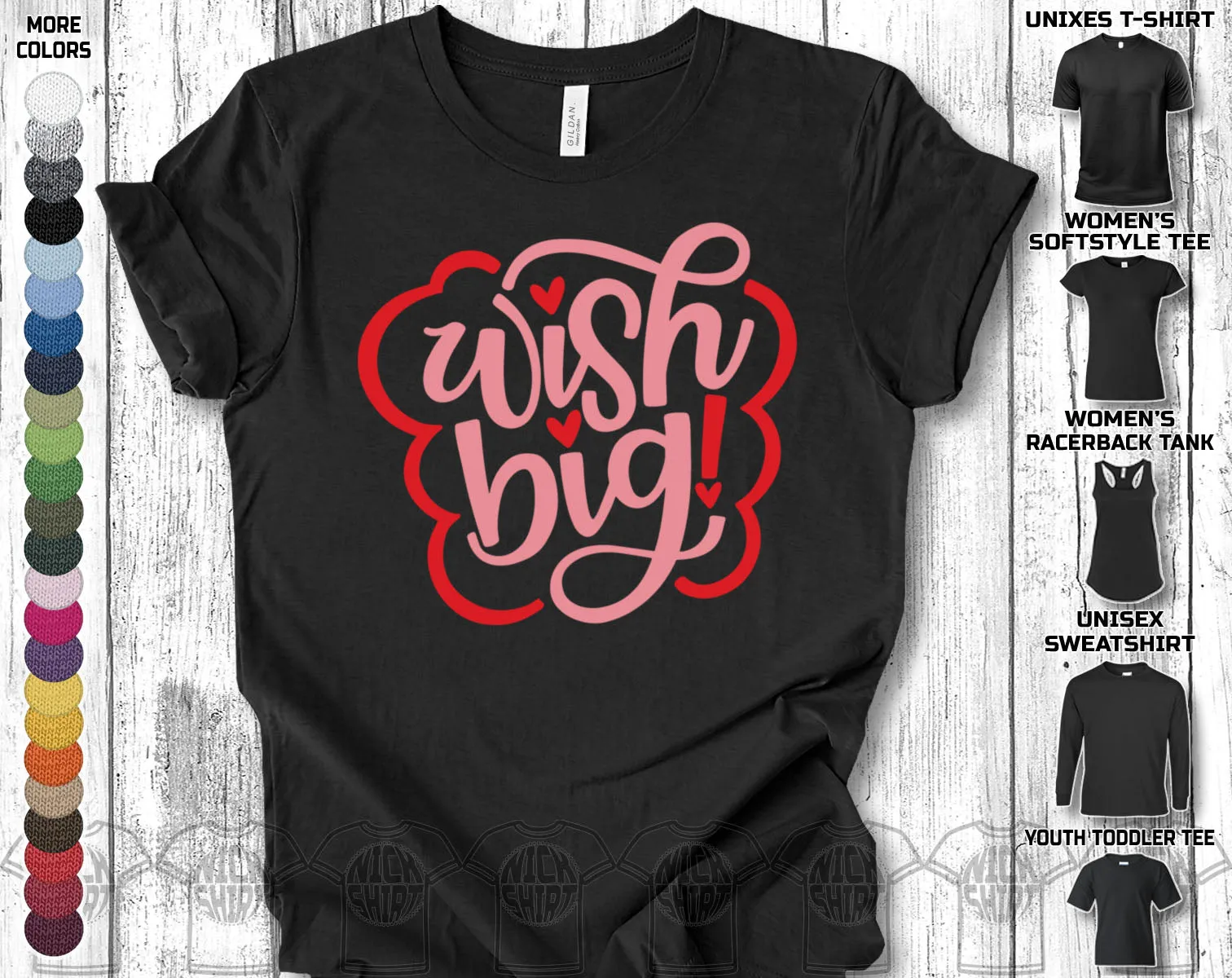 Happy Valentine's Day Big Wish Love Heart Friends Girlfriend Boyfriend Wife Husband Family Gift Unisex T-Shirt