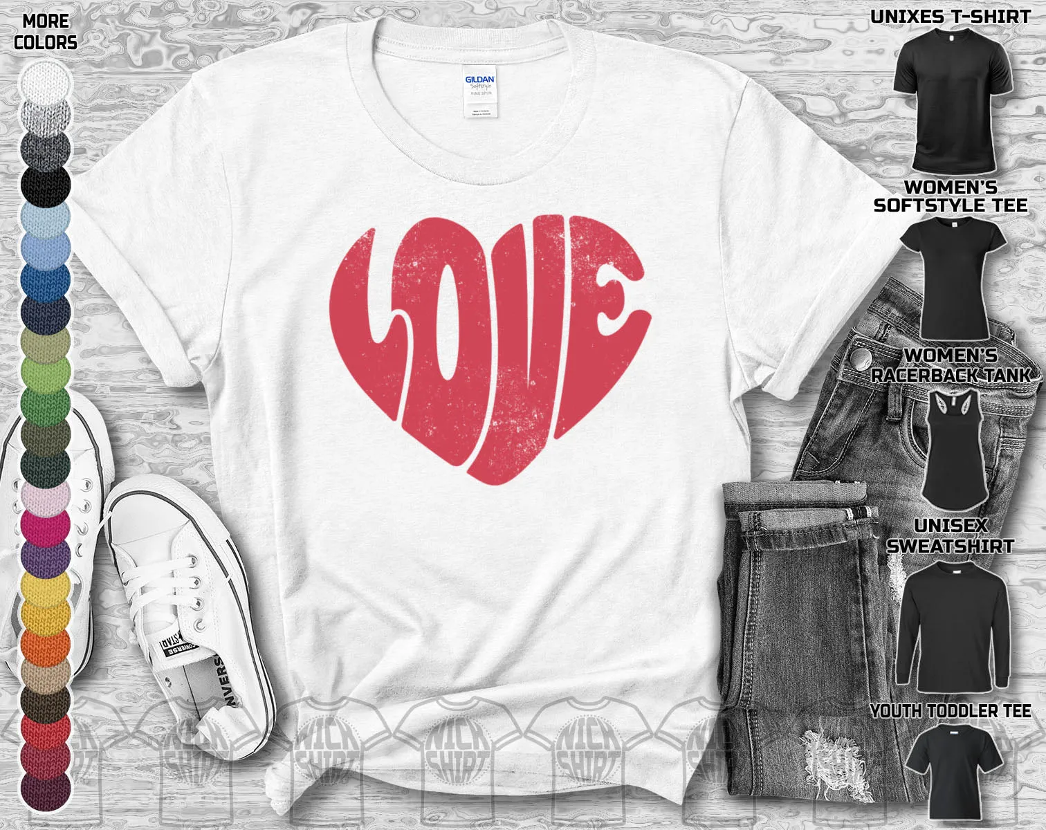 Happy Valentine's Day Heart Friends Girlfriend Boyfriend Wife Husband Family Gift Unisex T-Shirt