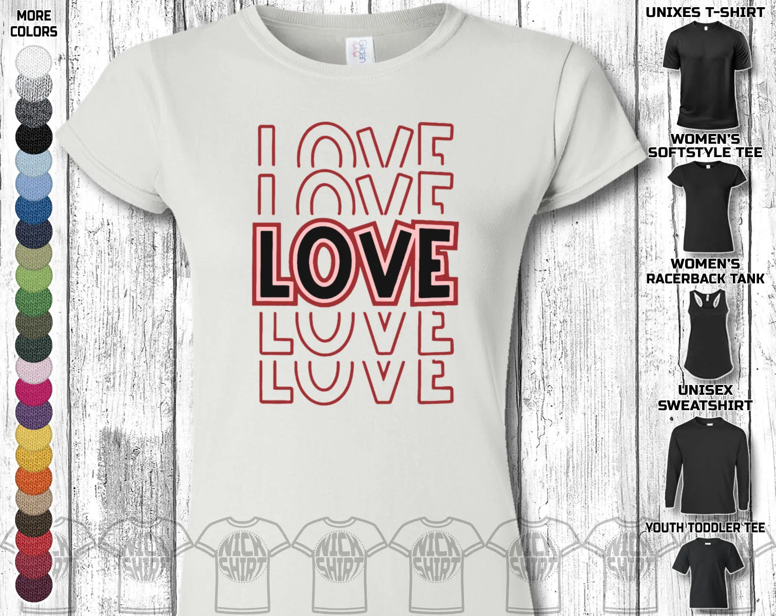 Happy Valentine's Day Heart Friends Girlfriend Boyfriend Wife Husband Family Gift Unisex T-Shirt