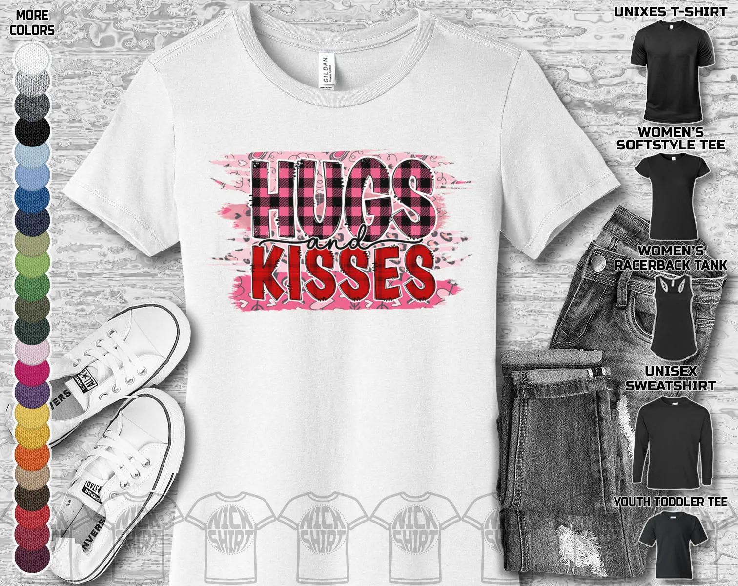 Happy Valentine's Day Kiss Heart Friends Girlfriend Boyfriend Wife Husband Family Gift Unisex T-Shirt
