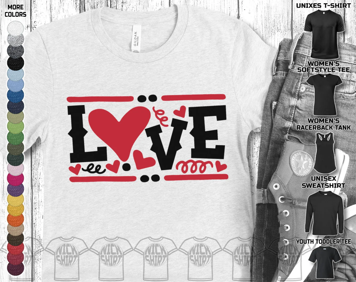 Happy Valentine's Day Retro Air Love Heart Friends Girlfriend Boyfriend Wife Husband Family Gift Unisex T-Shirt