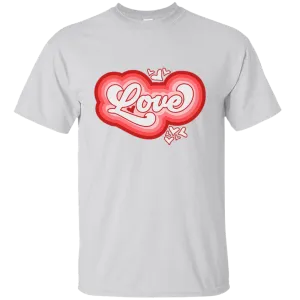 Happy Valentine's Day Retro Love Heart Friends Girlfriend Boyfriend Wife Husband Family Gift Unisex T-Shirt