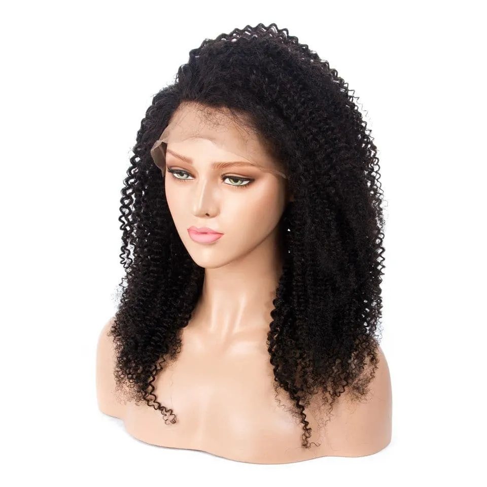 HD Lace Kinky Curly Human Hair Full Lace Wig AAB18