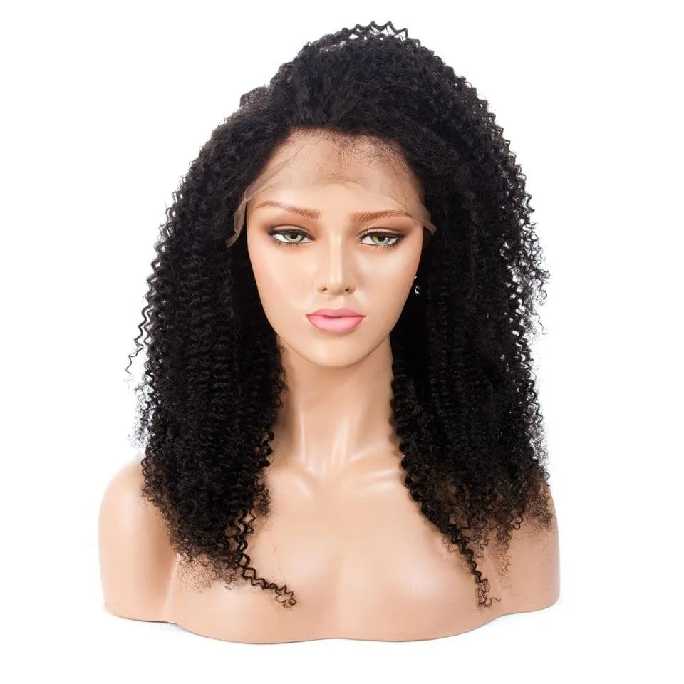 HD Lace Kinky Curly Human Hair Full Lace Wig AAB18