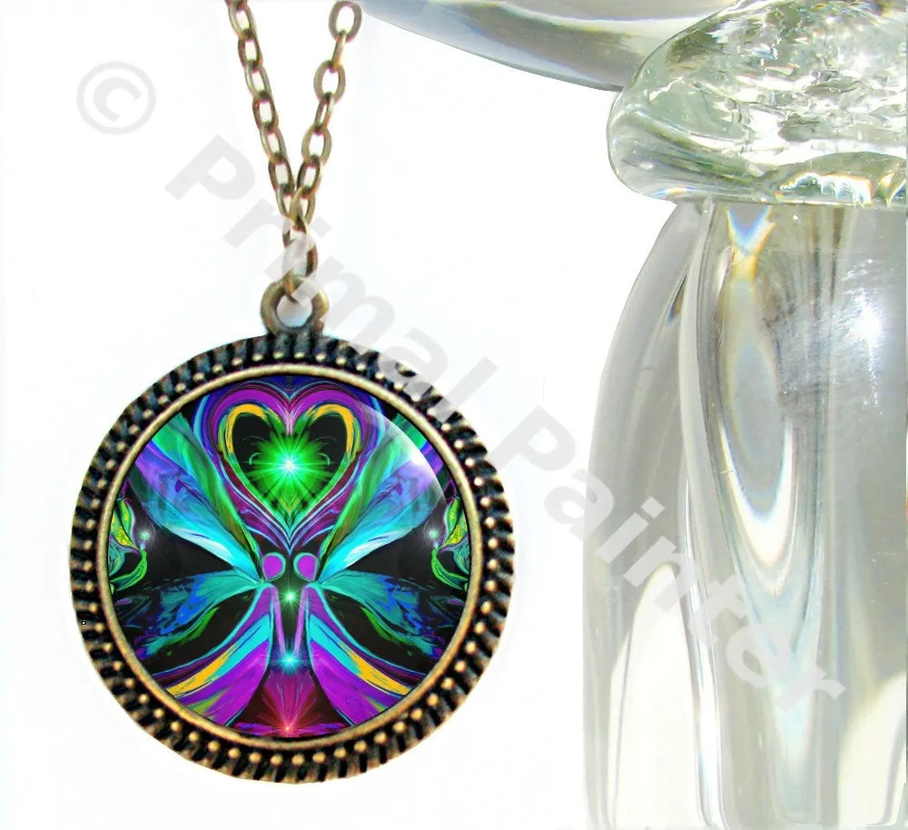 Heart Chakra Jewelry, Twin Flames Necklace, Reiki Energy Soulmate - "Unconditional Love"