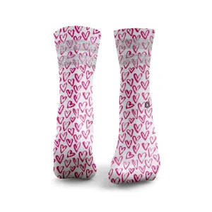 Hearts Glitter Socks