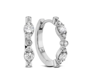 Hearts On Fire Bezel Regal Diamond Huggie