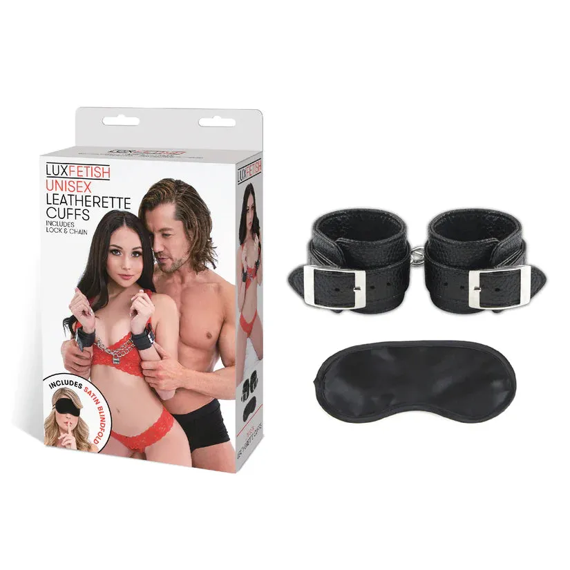 Heavy-Duty Leatherette Cuffs-Unisex  for Ultimate Bondage and Kinky Play