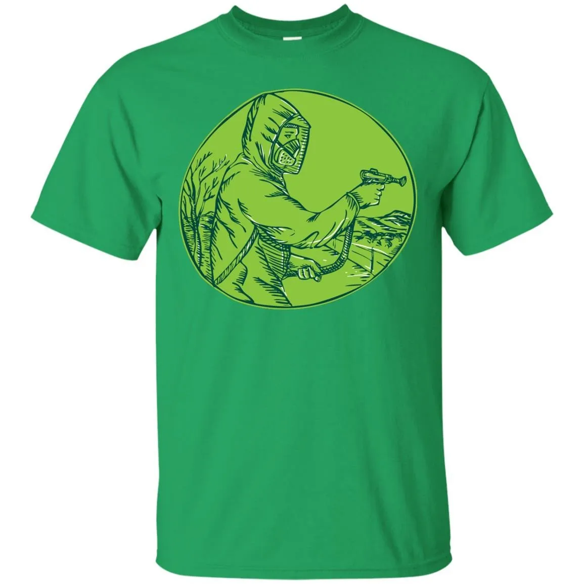 Herbicide Pesticide Control Exterminator Spraying Etching T-Shirt