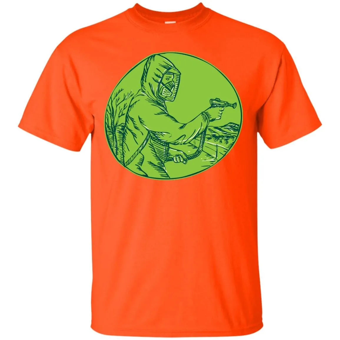 Herbicide Pesticide Control Exterminator Spraying Etching T-Shirt