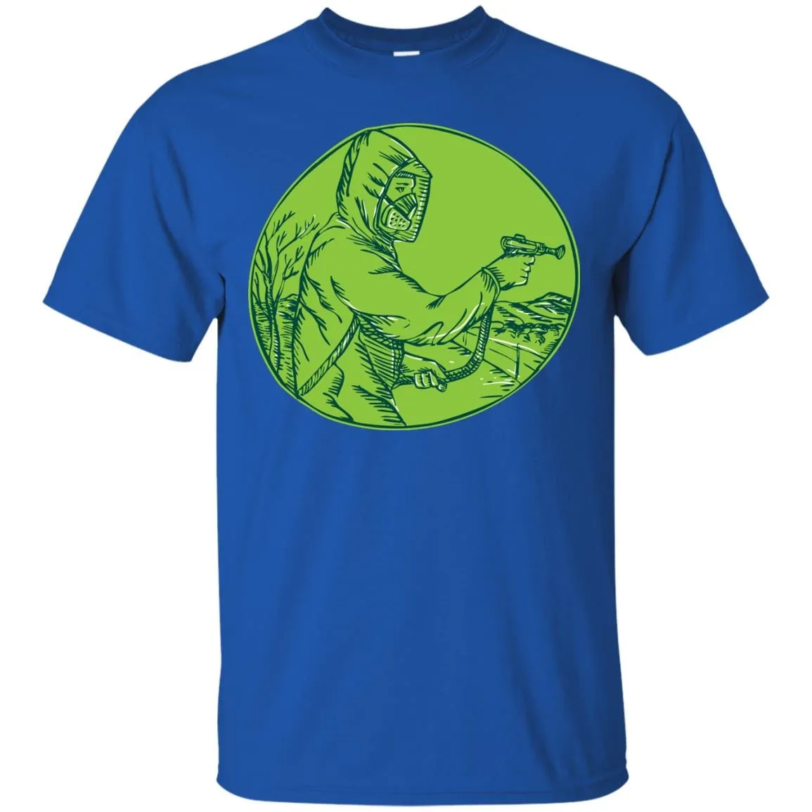 Herbicide Pesticide Control Exterminator Spraying Etching T-Shirt