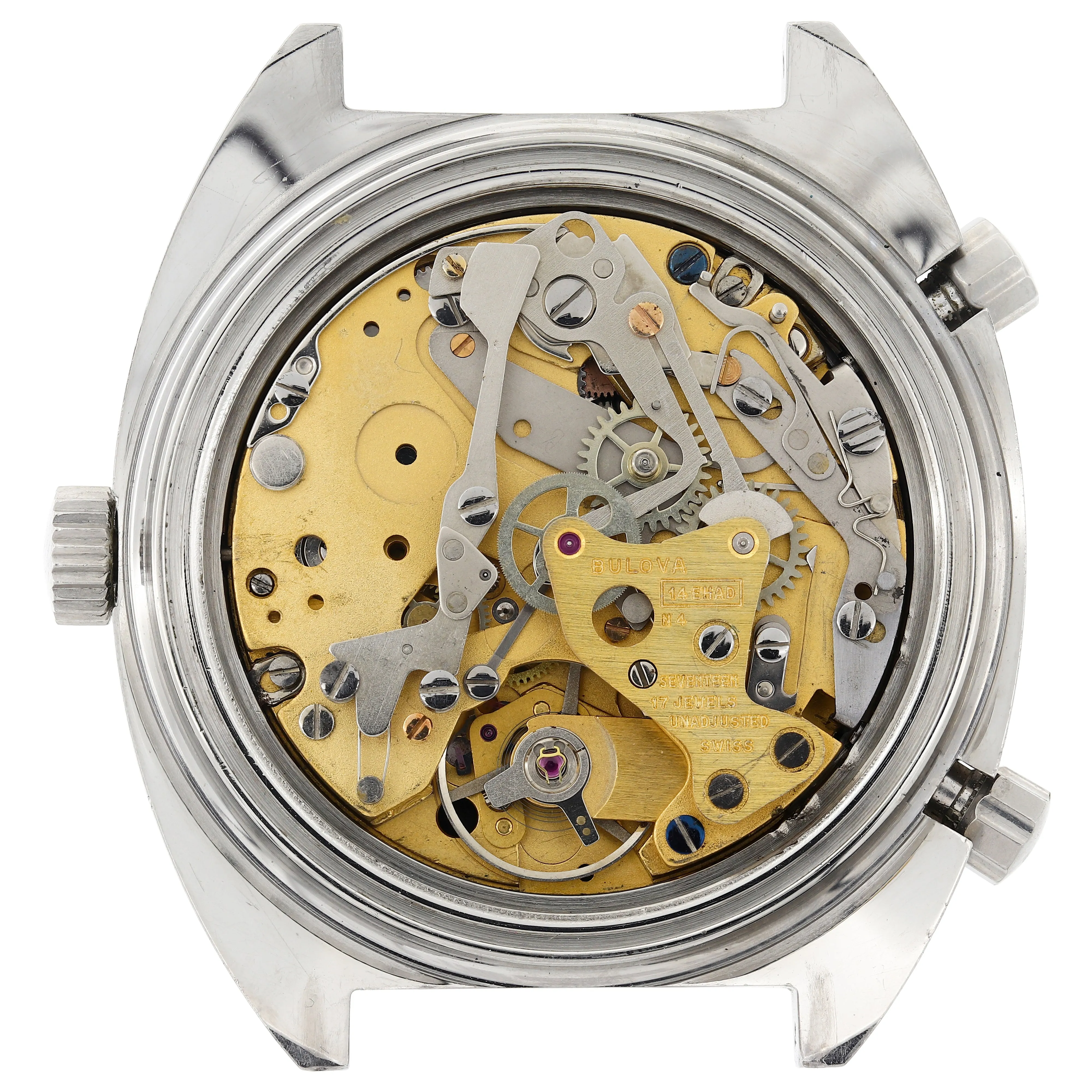 Heuer Autavia 1163 Bulova 7605 Rare 1970s Vintage Chronograph Steel 42 mm