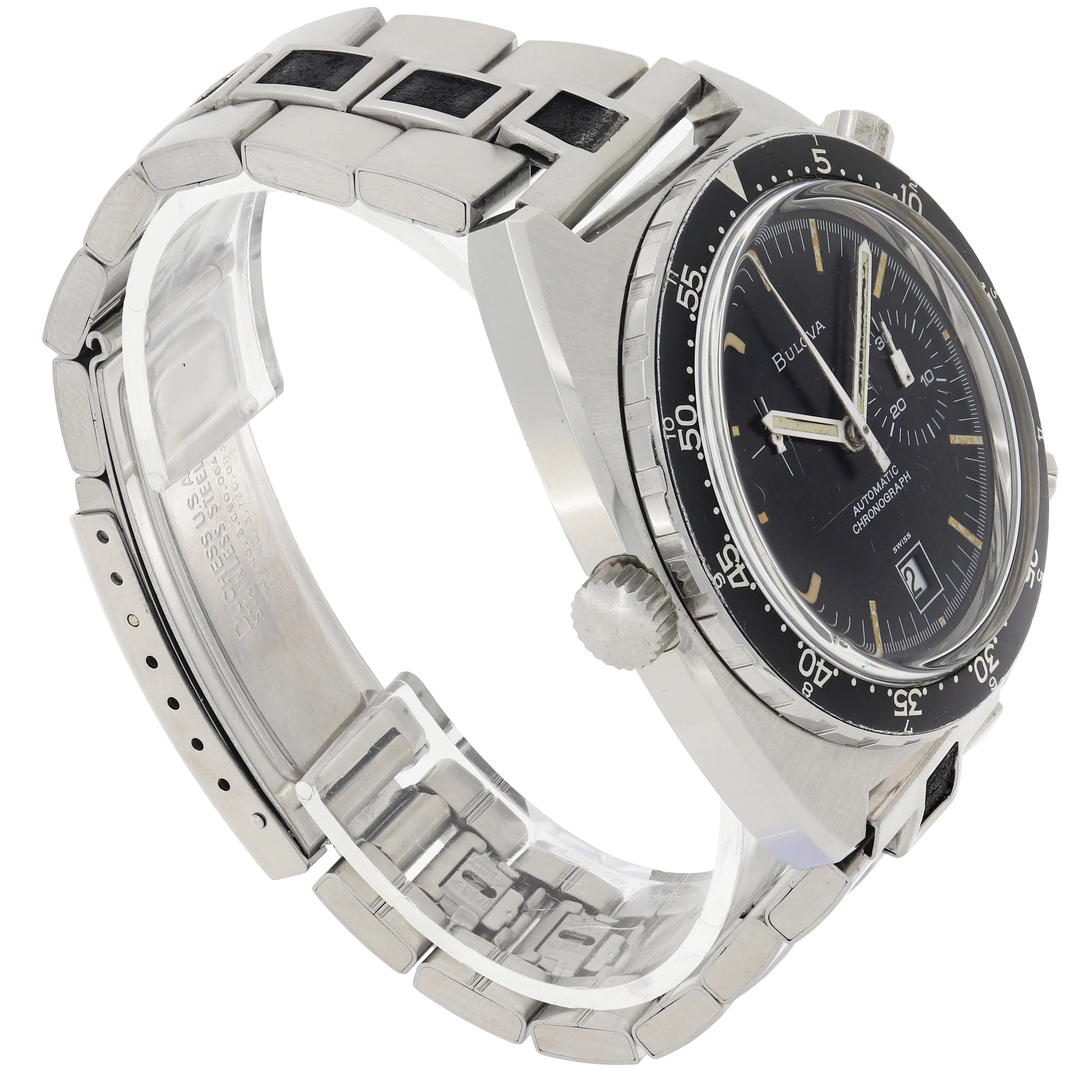 Heuer Autavia 1163 Bulova 7605 Rare 1970s Vintage Chronograph Steel 42 mm