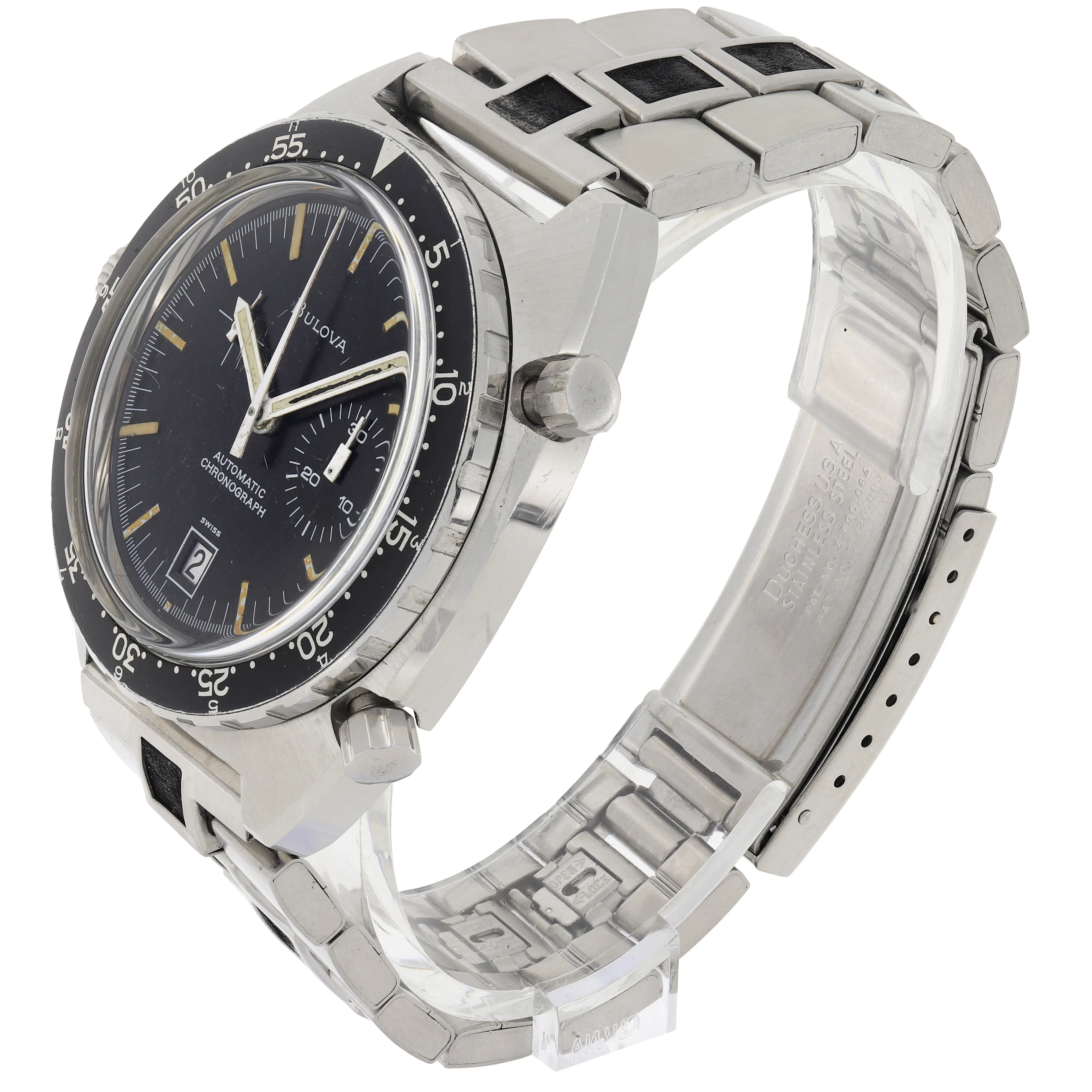 Heuer Autavia 1163 Bulova 7605 Rare 1970s Vintage Chronograph Steel 42 mm