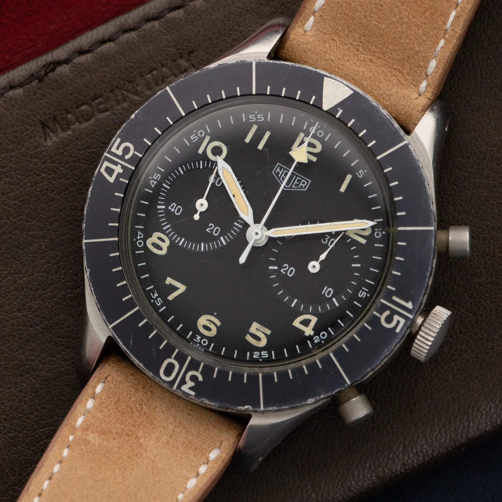 Heuer Bundeswehr Military Chronograph Watch Ref. 1550