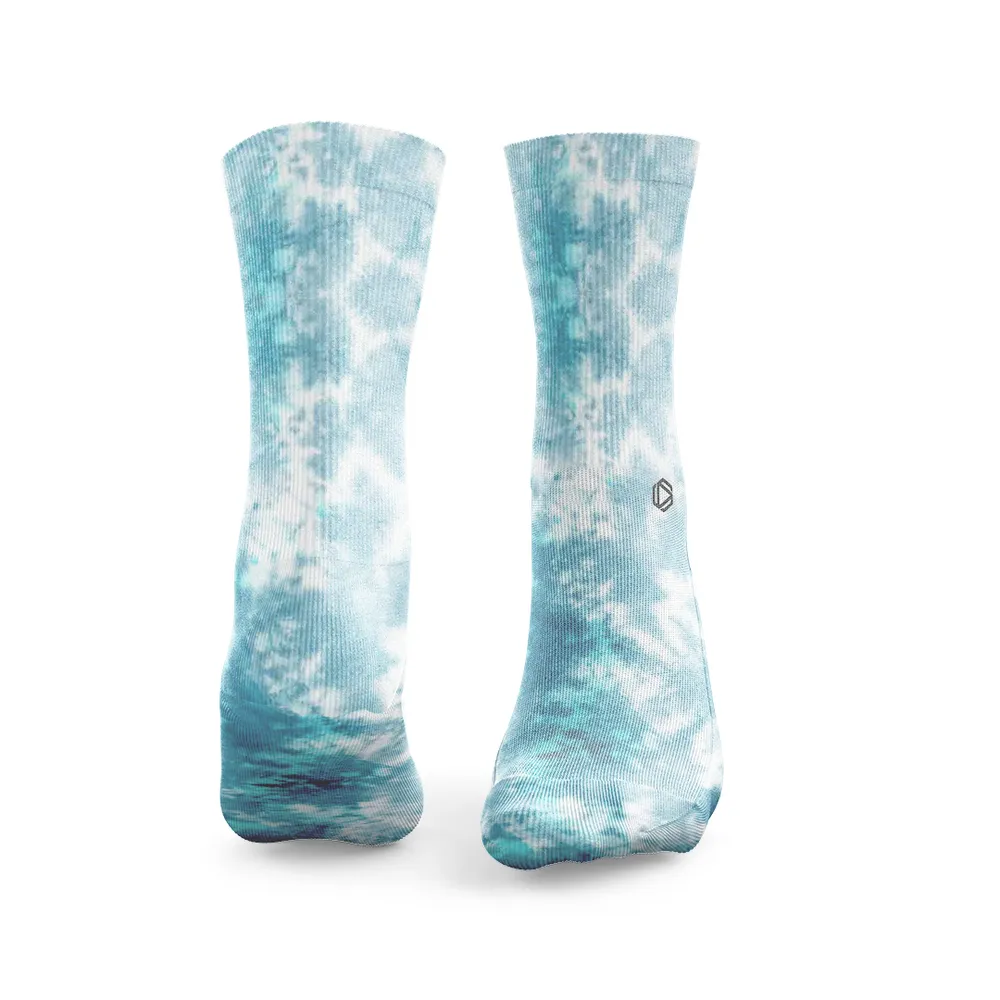 Hexxee Tie Dye Socks Aqua Blue