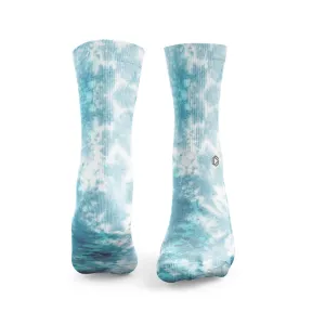 Hexxee Tie Dye Socks Aqua Blue