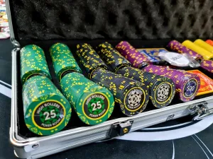 HIGH ROLLERS POKER ROOM 300pce Tournament Poker Chip Set 14g w/ Case