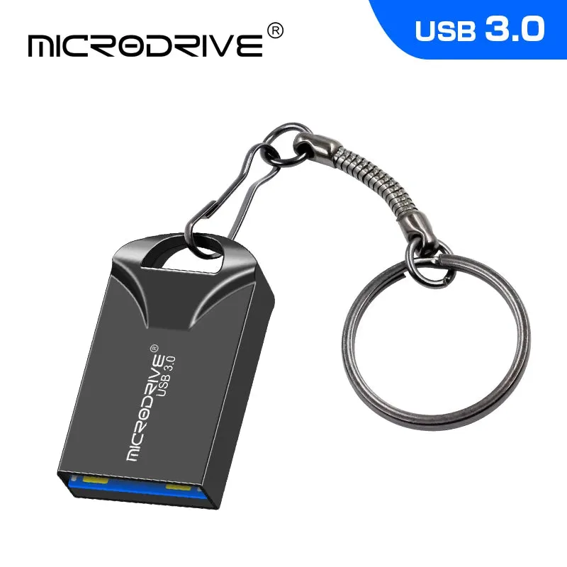 High-Speed USB 3.0 Metal Flash Drive - Waterproof, Various Capacities