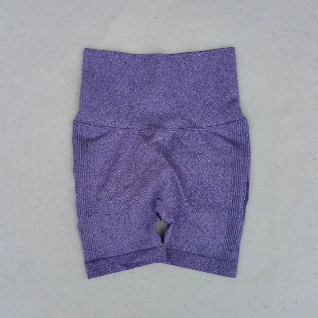 High Waist Seamless Yoga Shorts - Scrunch Butt Workout Shorts for Women