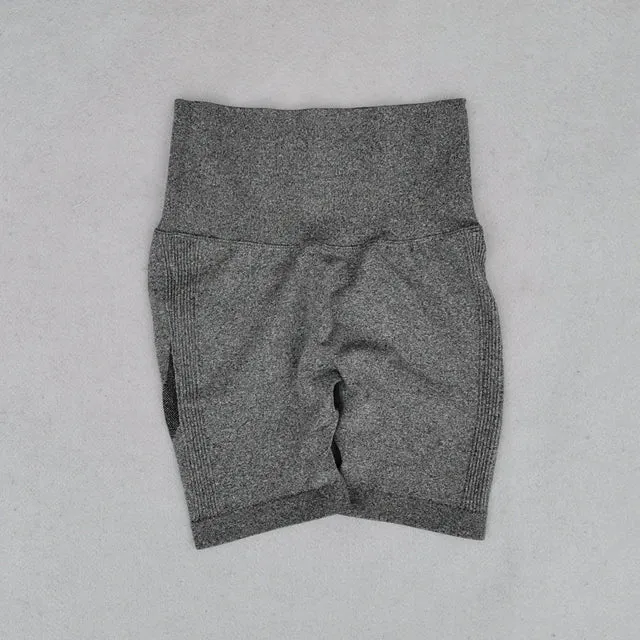 High Waist Seamless Yoga Shorts - Scrunch Butt Workout Shorts for Women