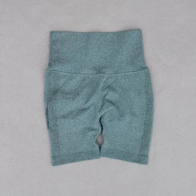 High Waist Seamless Yoga Shorts - Scrunch Butt Workout Shorts for Women