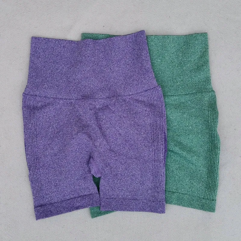 High Waist Seamless Yoga Shorts - Scrunch Butt Workout Shorts for Women