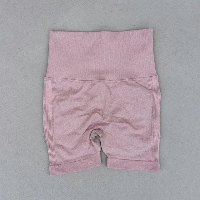 High Waist Seamless Yoga Shorts - Scrunch Butt Workout Shorts for Women