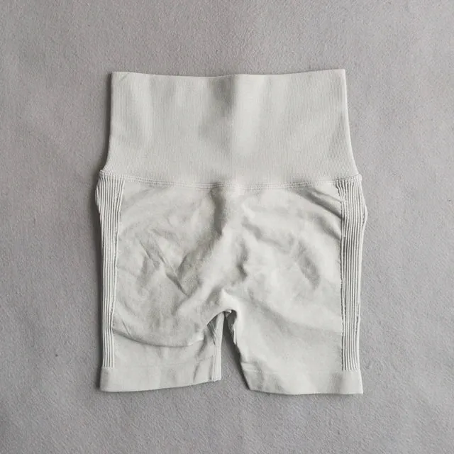 High Waist Seamless Yoga Shorts - Scrunch Butt Workout Shorts for Women