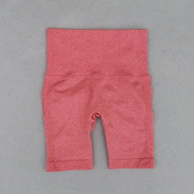 High Waist Seamless Yoga Shorts - Scrunch Butt Workout Shorts for Women