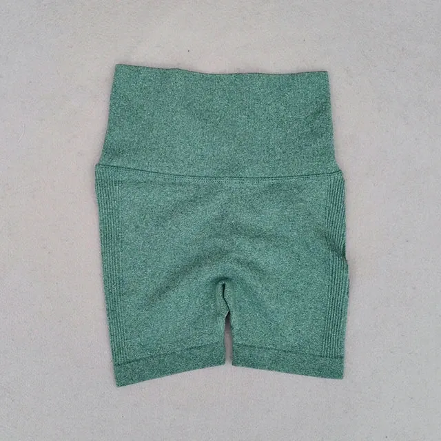 High Waist Seamless Yoga Shorts - Scrunch Butt Workout Shorts for Women